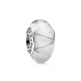 PANDORA White Looking Glass Bead