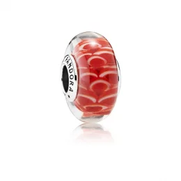 PANDORA Mint Glitter Murano Bead