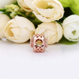 Charms Błyszczący różowy kwiat, Pandora Rose, PANDORA Rose/MET, R