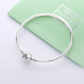 Disney, Srebrna bransoletka bangle PANDORA Zamek Fantasyland 10PNDA-64695