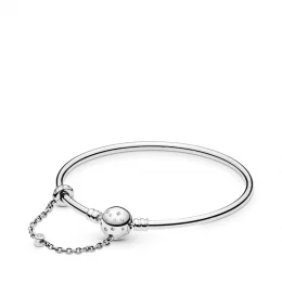 Srebrna bransoletka PANDORA bangle Moments, cyrkonia sześcienna 597846CZ