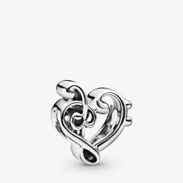 Charms PANDORA Sercowy klucz wiolinowy 798346