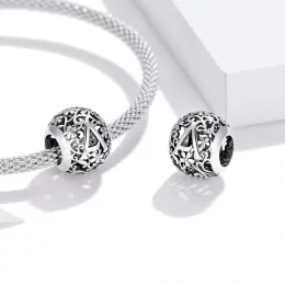 Charms Typu Pandora Kwiatowa Ażurowy Litera A - SCC1444-A