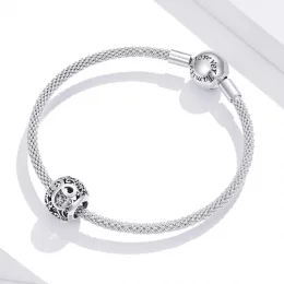 Charms Typu Pandora Kwiatowa Ażurowy Litera C - SCC1444-C