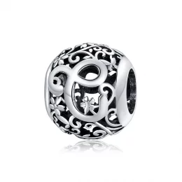 Charms Typu Pandora Kwiatowa Ażurowy Litera C - SCC1444-C