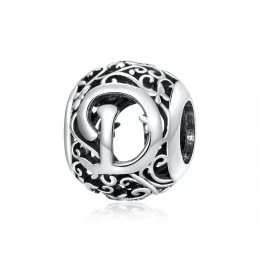 Charms Typu Pandora Kwiatowa Ażurowy Litera D - SCC1444-D