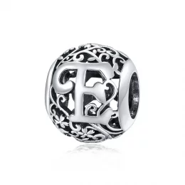 Charms Typu Pandora Kwiatowa Ażurowy Litera E - SCC1444-E