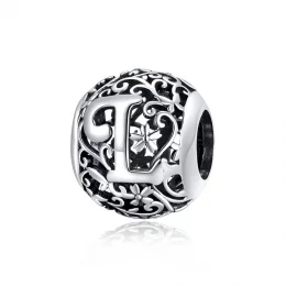 Charms Typu Pandora Kwiatowa Ażurowy Litera L - SCC1444-L