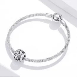 Charms Typu Pandora Kwiatowa Ażurowy Litera P - SCC1444-P