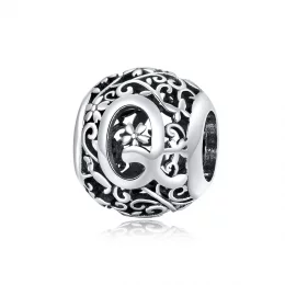 Charms Typu Pandora Kwiatowa Ażurowy Litera Q - SCC1444-Q