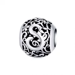 Charms Typu Pandora Kwiatowa Ażurowy Litera S - SCC1444-S