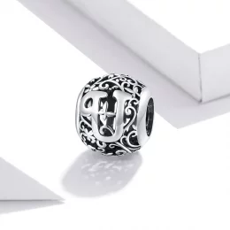 Charms Typu Pandora Kwiatowa Ażurowy Litera U - SCC1444-U