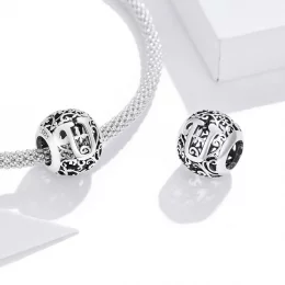 Charms Typu Pandora Kwiatowa Ażurowy Litera U - SCC1444-U