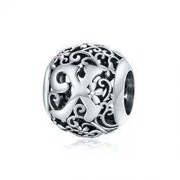 Charms Typu Pandora Kwiatowa Ażurowy Litera X - SCC1444-X