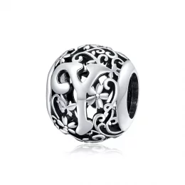 Charms Typu Pandora Kwiatowa Ażurowy Litera Y - SCC1444-Y