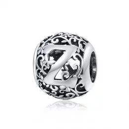 Charms Typu Pandora Kwiatowa Ażurowy Litera Z - SCC1444-Z