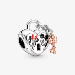 Charms PANDORA Kłódka z Myszkami Miki i Minnie Disneya - 780109C01