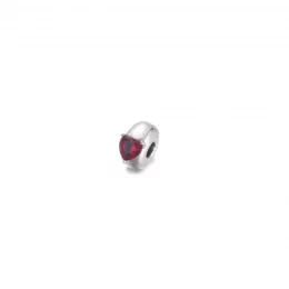 Klips PANDORA Czerwone serce solitaire - 799203C01