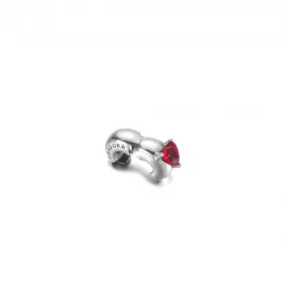 Klips PANDORA Czerwone serce solitaire - 799203C01