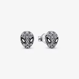 PANDORA Marvel Kolczyki w kształcie maski Spider-Mana z kryształkami - 292354C01