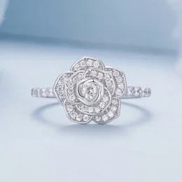 Pandora Style Ring w kształcie róży - BSR449