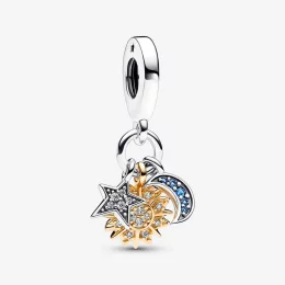 Pandora Dwukolorowa Wisząca Przywieszka Celestial Triple Dangle - 762676C01