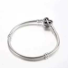 Pandora Moments Bransoleta z łańcuszkiem wężowym z klamrą w kształcie iskry Infinity Heart - 592645C01