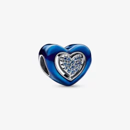 Pandora Niebieski Charm Serca z Obrotowym Elementem - 792750C01