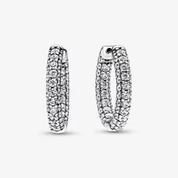 Pandora Timeless Pavé Kolczyki z pojedynczym rządem - 292624C01