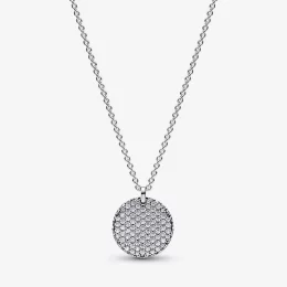 Pandora Timeless Pavé Okrągły Wisiorek na Sznurku - 392632C01-45