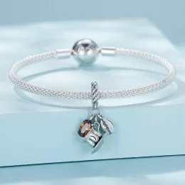 Kawowa zawieszka Pandora Style – SCC2467