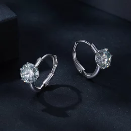 Pandora Styl 1Ct Kolczyki Wkładane z Moissanite (Jeden Certyfikat) - MSE037