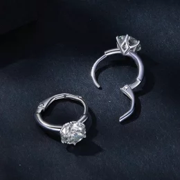 Pandora Styl 1Ct Kolczyki Wkładane z Moissanite (Jeden Certyfikat) - MSE037