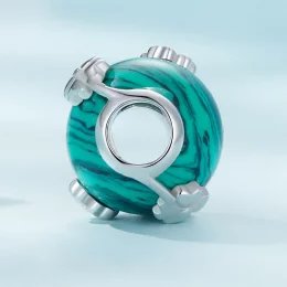 Pandora Styl Czterolistna Koniczyna Malachit Charm - SCC2489