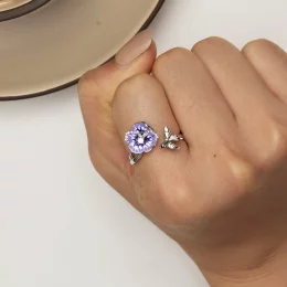 Pandora Styl Kwiat Pansy Pierścionek - BSR452-E