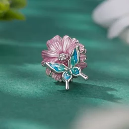 Pandora Styl Motyla Chryzantemy Charm - BSC788