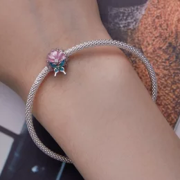 Pandora Styl Motyla Chryzantemy Charm - BSC788