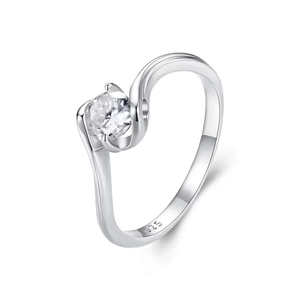 Pandora Style 0.5Ct Pierścionek z moissanitem (Jeden certyfikat) - MSR040