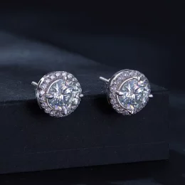 Pandora Style 1Ct Moissanite Studs Kolczyki (Dwa Certyfikaty) - MSE039