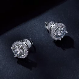 Pandora Style 1Ct Moissanite Studs Kolczyki (Dwa Certyfikaty) - MSE039