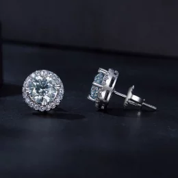 Pandora Style 1Ct Moissanite Studs Kolczyki (Dwa Certyfikaty) - MSE039