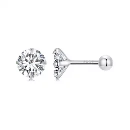 Pandora Style Białe Kolczyki ze Zirkonium Studs - SCE1646-M