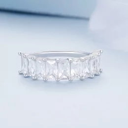 Pandora Style Błyszczący Pierścień Z Zirkonem - BSR409