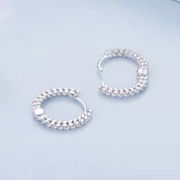 Pandora Style Chain Hoop Earrings to stylowe kolczyki w formie łańcuszka - BSE906