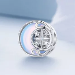 Pandora Style Charm w kształcie Księżyca z Gwiazdą - BSC927