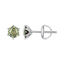 Pandora Style Emeraldmoissanite Kolczyki - MSE025-SGN