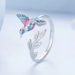 Pandora Style Kingfisher Otwarte Pierścień - BSR483-E