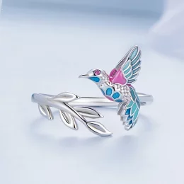 Pandora Style Kingfisher Otwarte Pierścień - BSR483-E