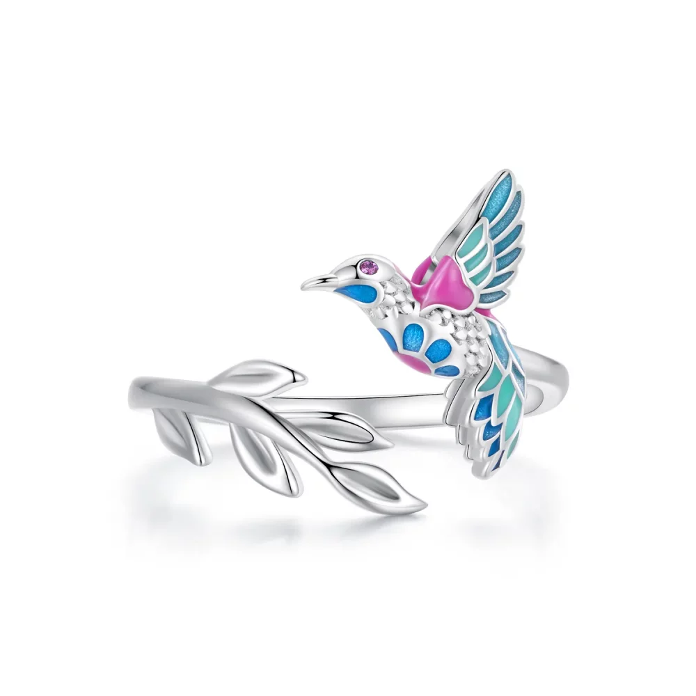 Pandora Style Kingfisher Otwarte Pierścień - BSR483-E