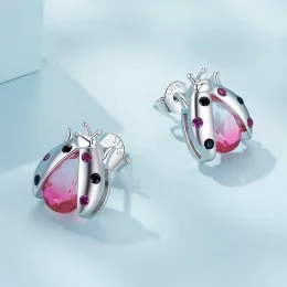 Pandora Style Kolczyki Studs w kształcie Biedronki - SCE1634